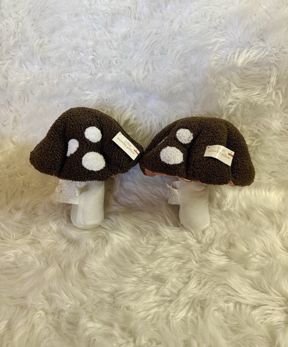 2 Target Bullseye Playground Sherpa Mushroom Shape Novelty Pillows Fall 2025 NWT